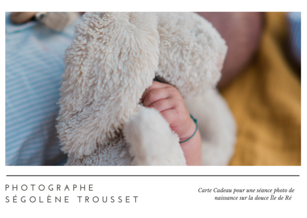 Carte cadeau - Shooting photos naissance - Ségolène Trousset