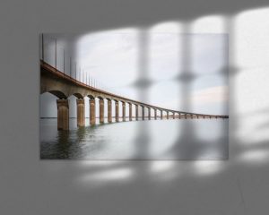 Tableau photo "Entre deux rives" de l'artiste Ségolène Trousset (pont de l'île de ré)